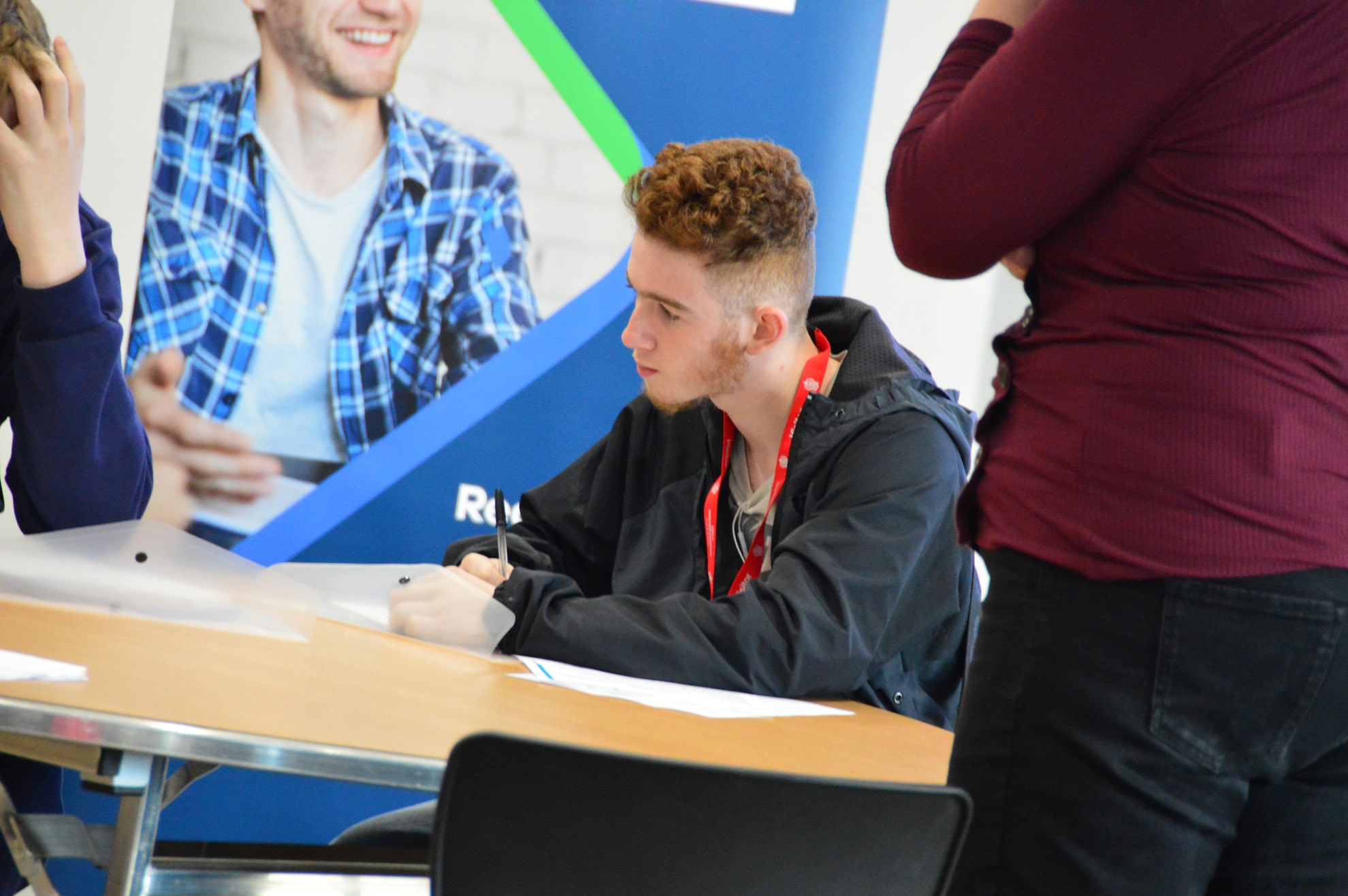 young person at desk